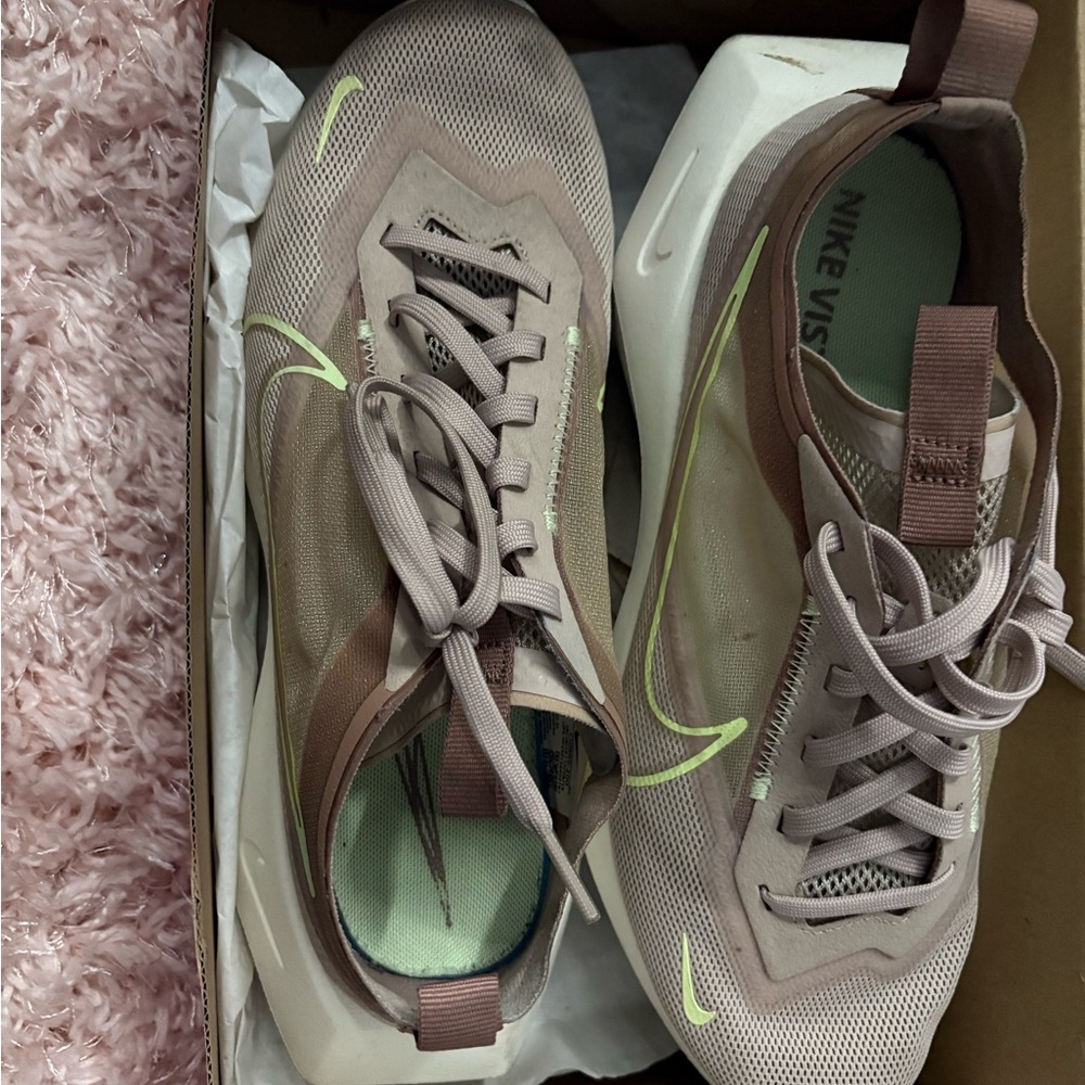 Nike Women's Vision React Sneakers - Brown and Light Green